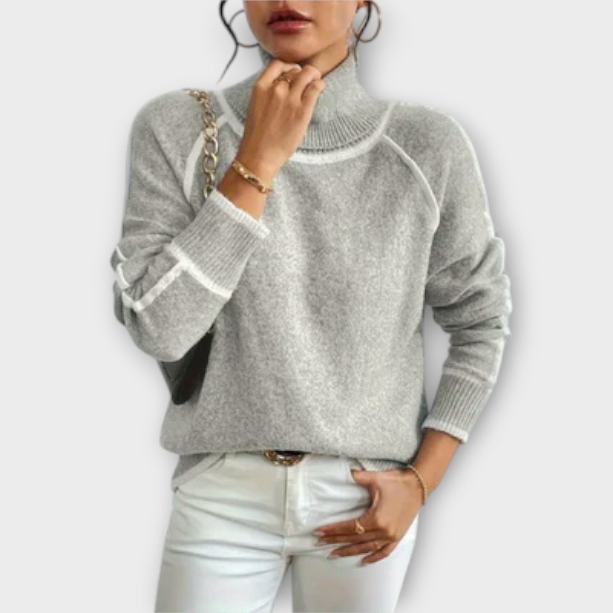 Aurora - Casual rullekrave sweater