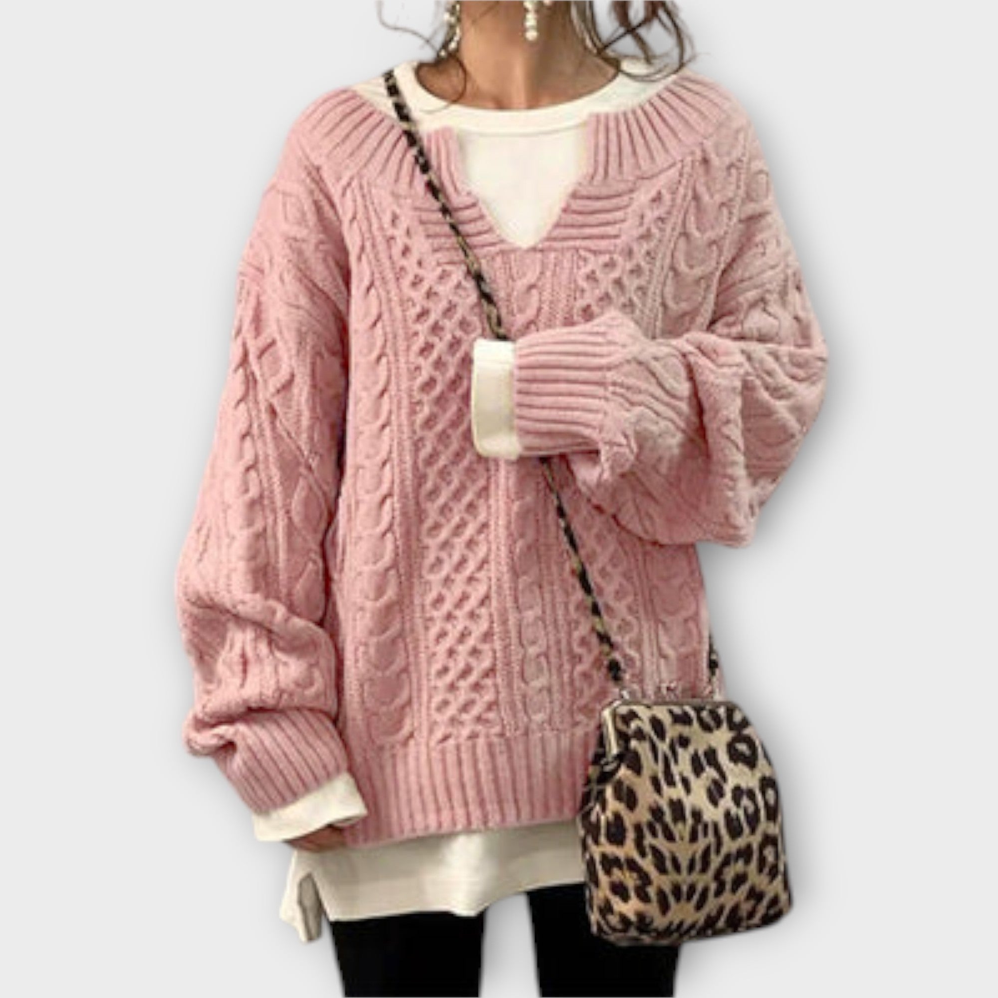 Lili - Oversize sweater med snoninger