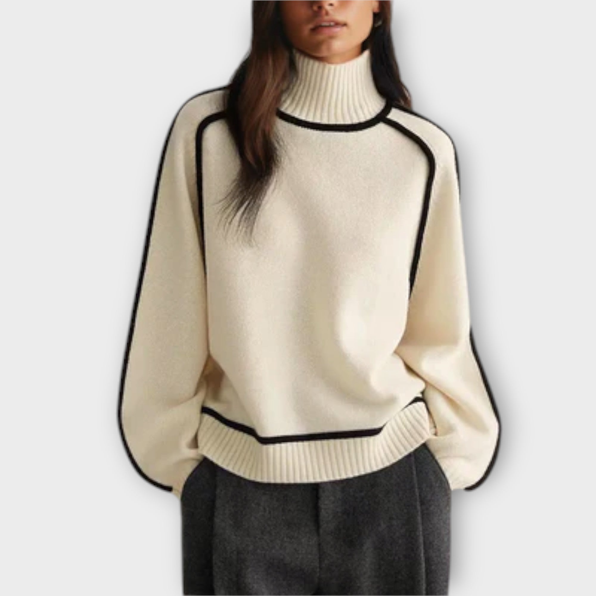 Emilie - Blød og elegant højhalset sweater
