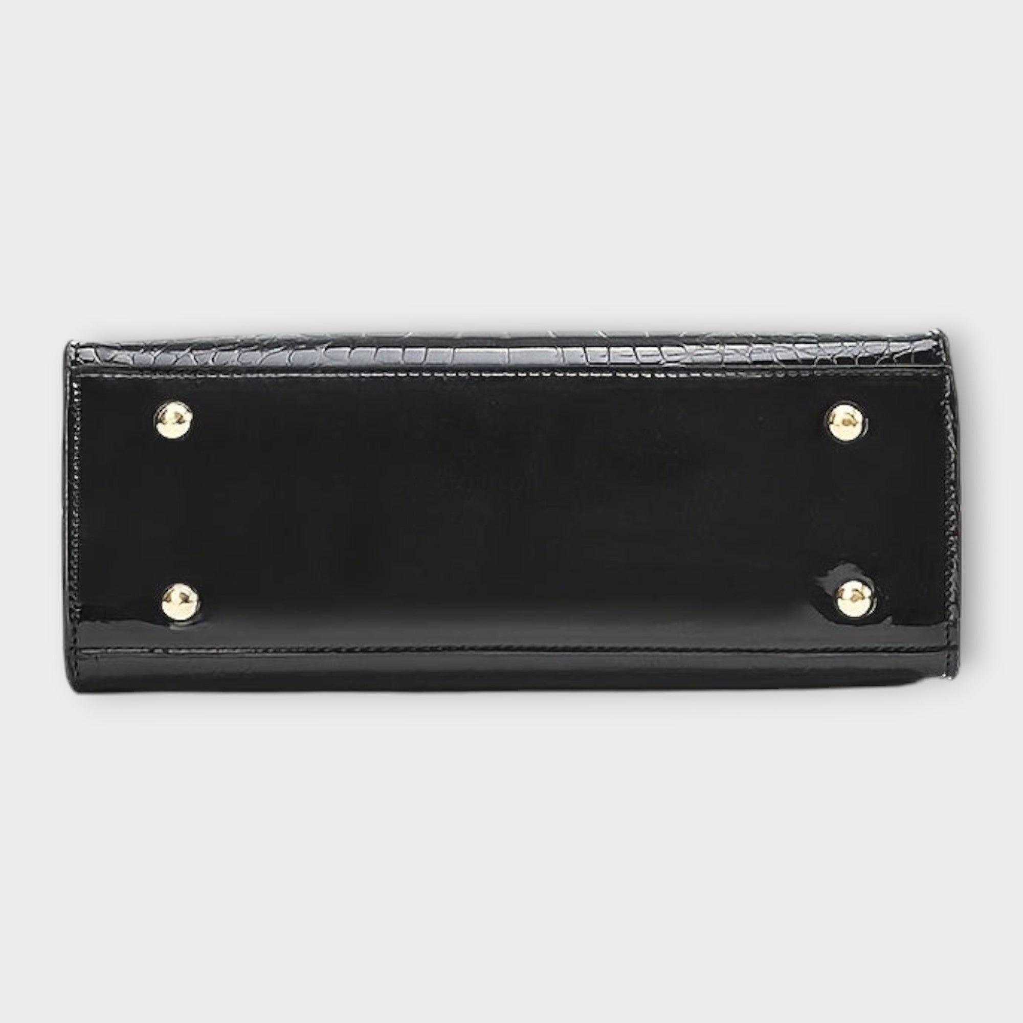 Lora. - Håndtaske i skinnende krokodilleskind