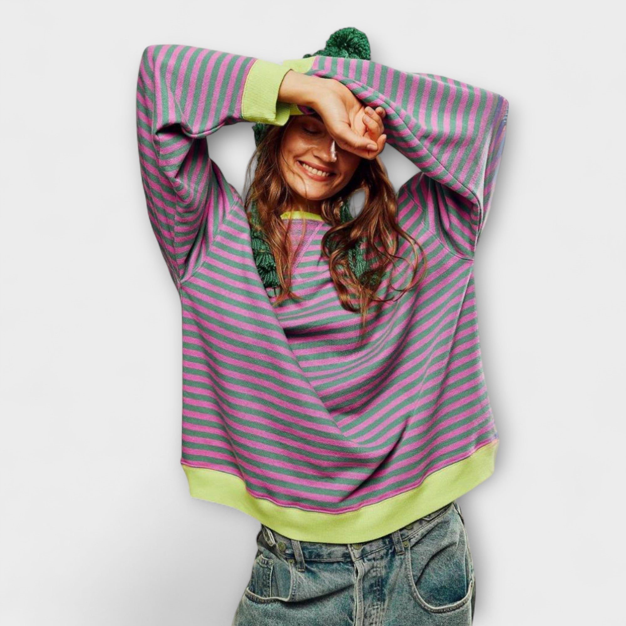 Mary - Oversize Stribet Pullover