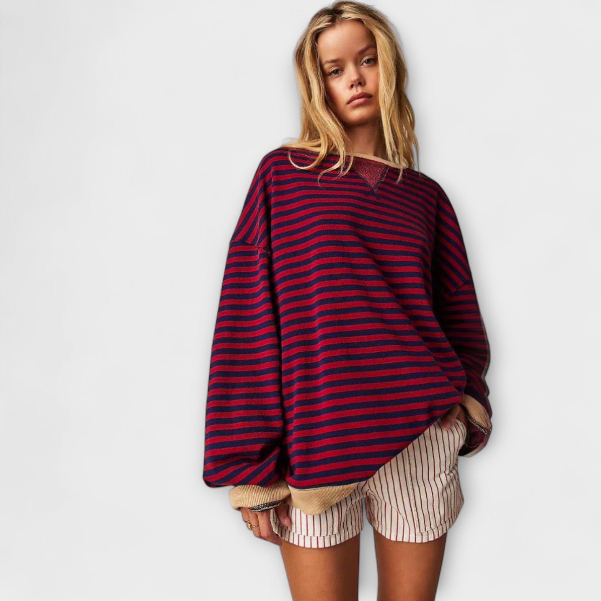 Mary - Oversize Stribet Pullover