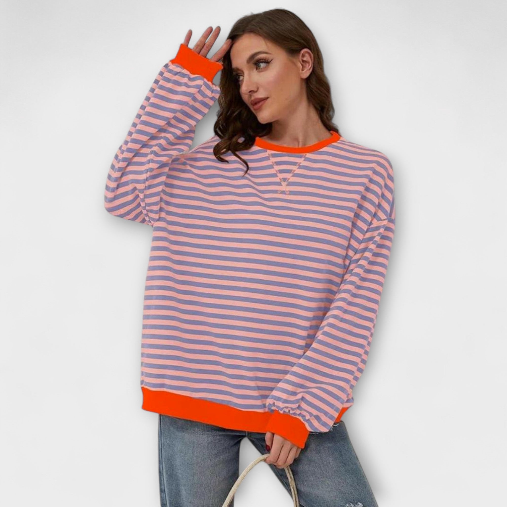 Mary - Oversize Stribet Pullover