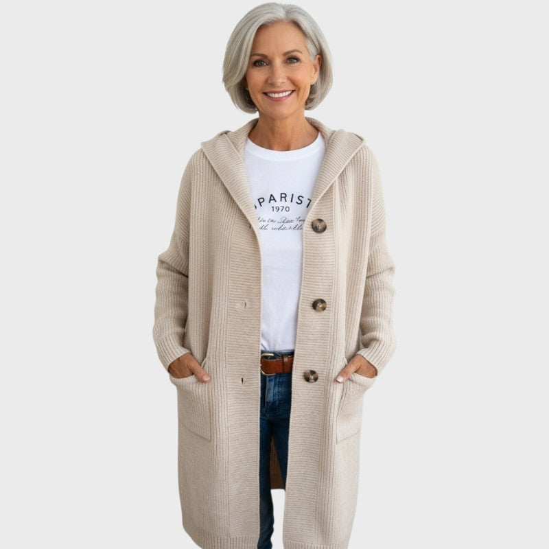 Ella – Lang Cardigan til Kvinder i Strik