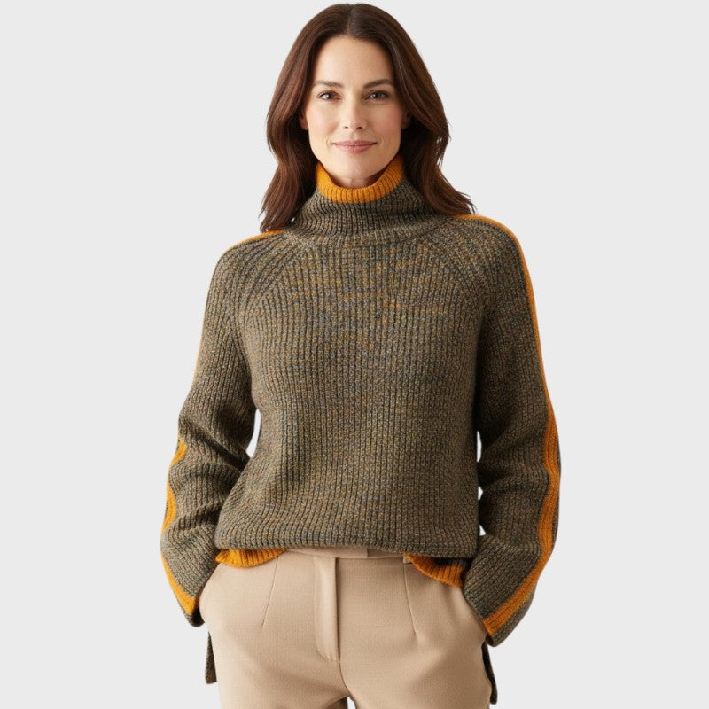 Breseis - Pullover Vintage med Høj Krave