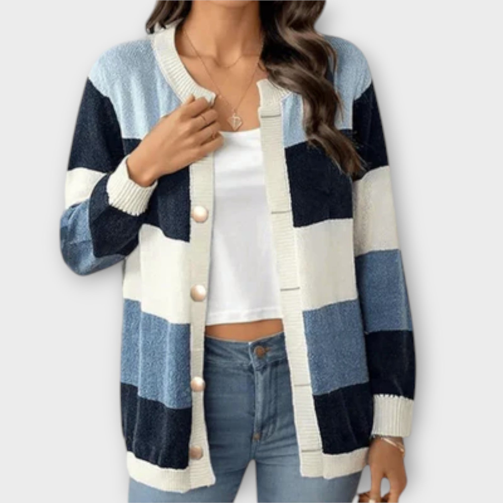 Lottenia - Stribet cardigan