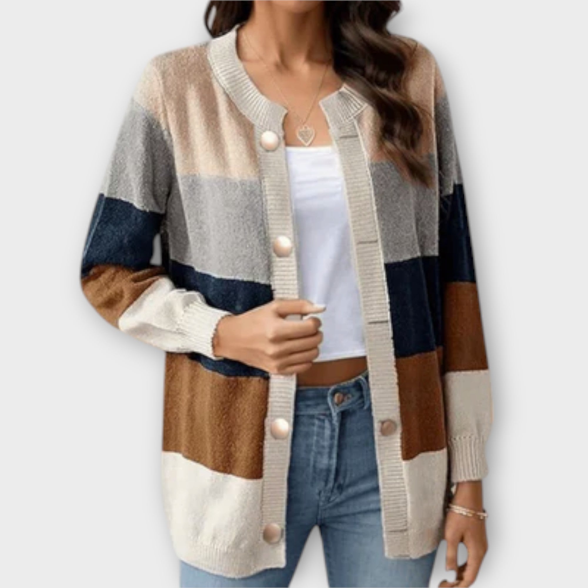 Lottenia - Stribet cardigan