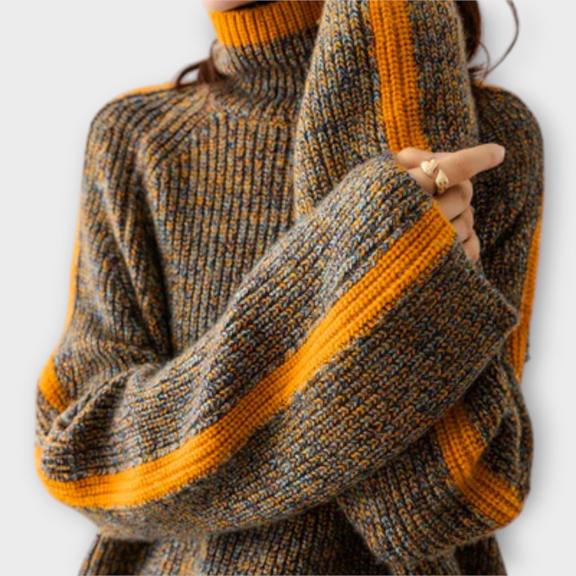 Breseis - Pullover Vintage med Høj Krave