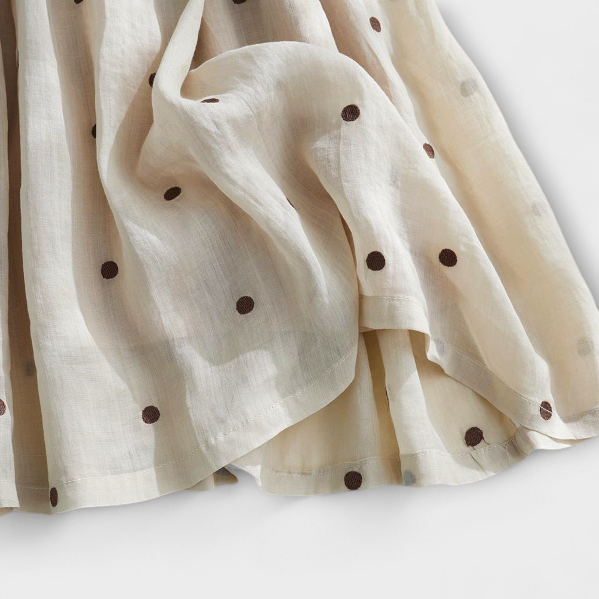 Legesyg Polka Dot Nederdel lavet af Bomulds-Linned