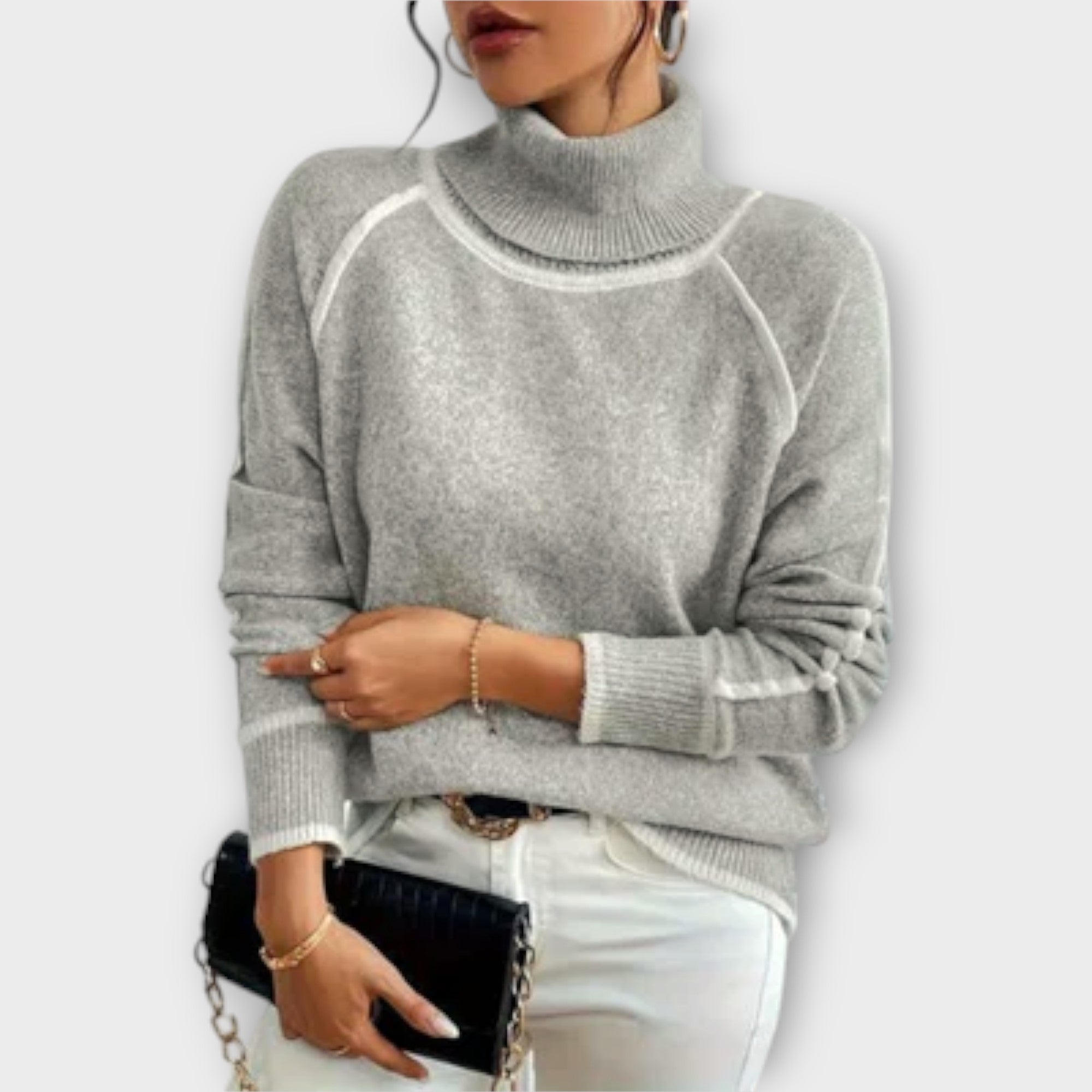 Aurora - Casual rullekrave sweater