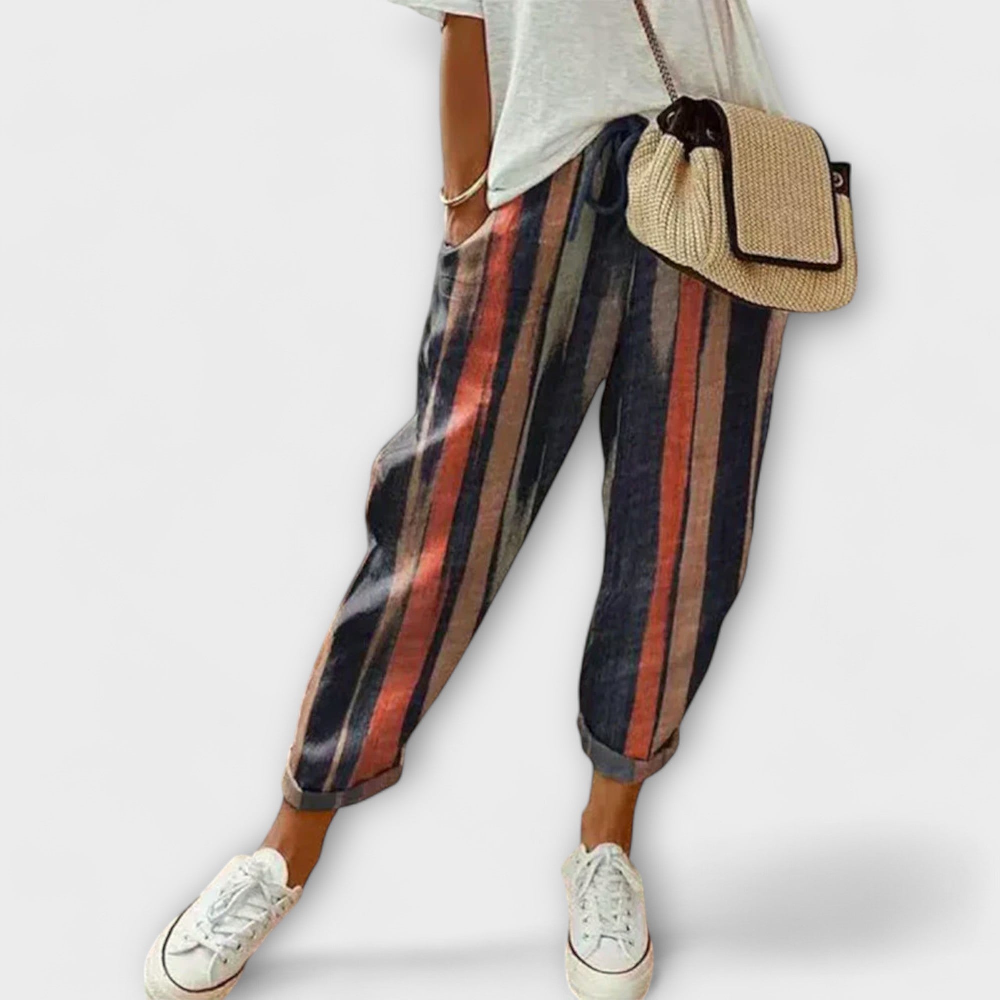 Burga - Komfortable Bukser i Bomuld-Linned