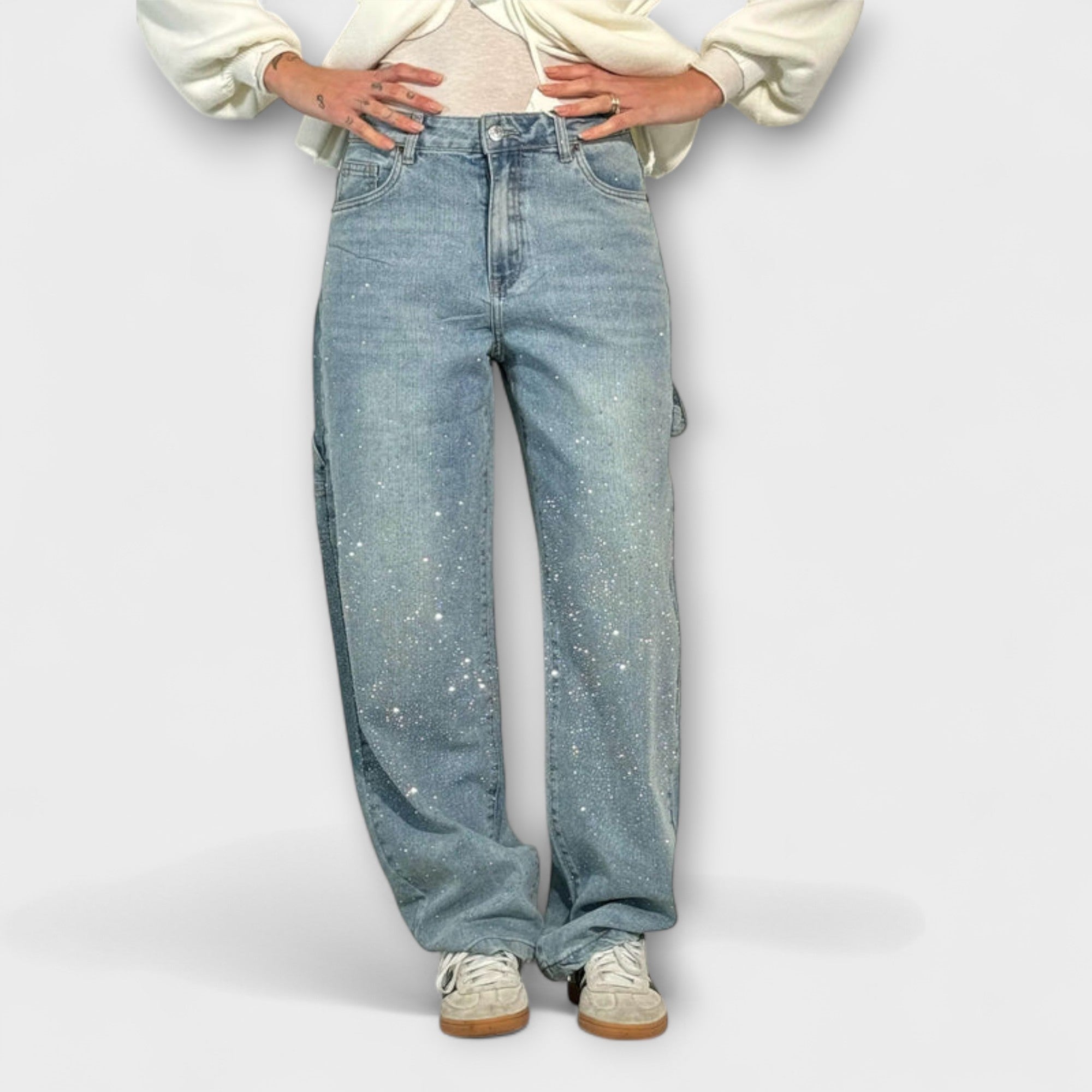 Fable - Shine Denim Jeans i Balloon Carpenter Stil