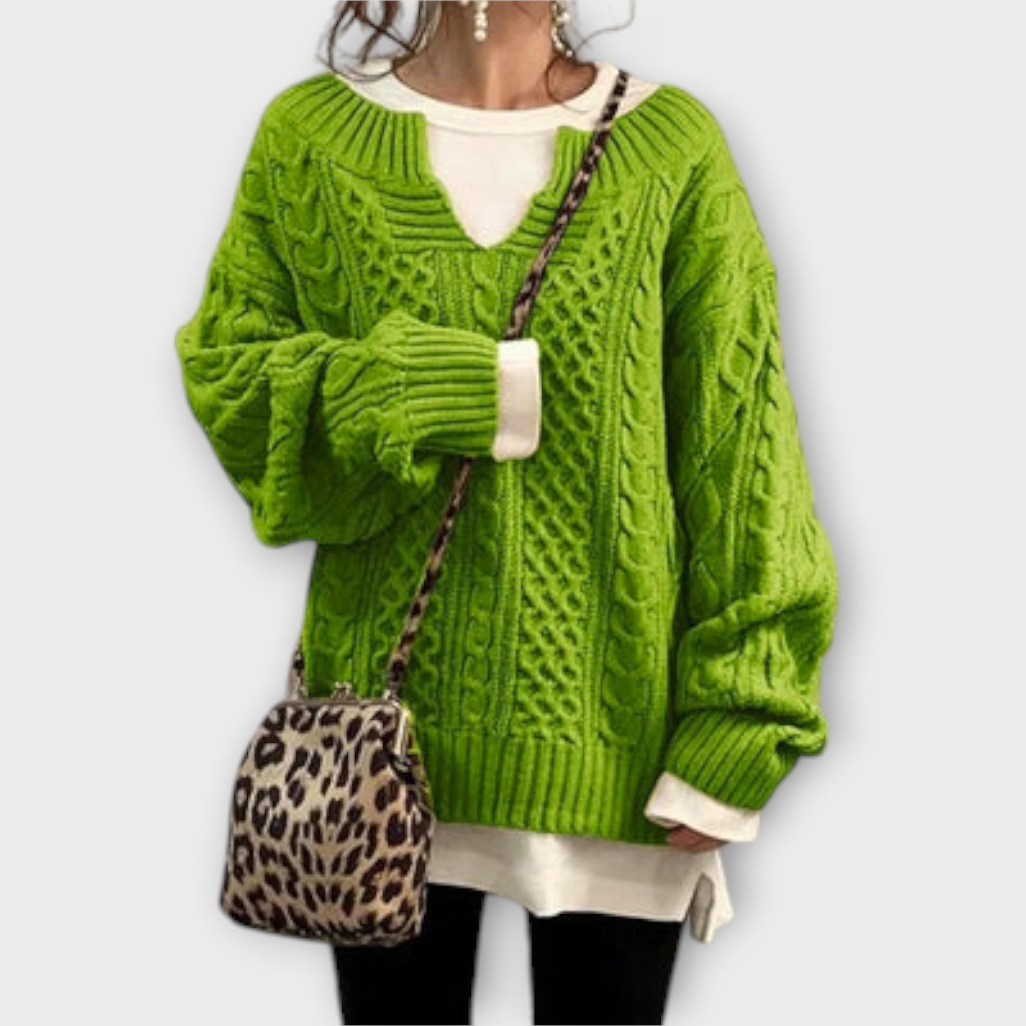 Lili - Oversize sweater med snoninger