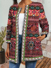 Hannah I Retro-stil Printeret Cardigan