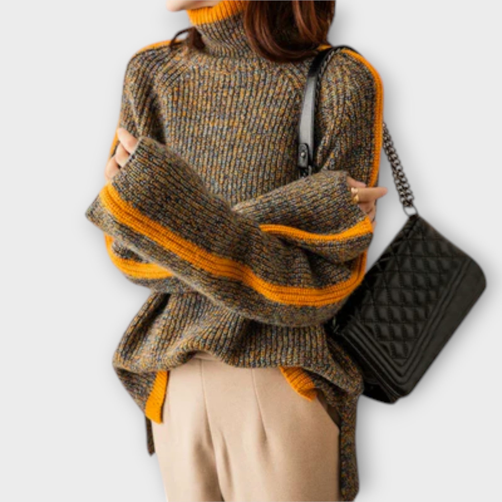 Breseis - Pullover Vintage med Høj Krave