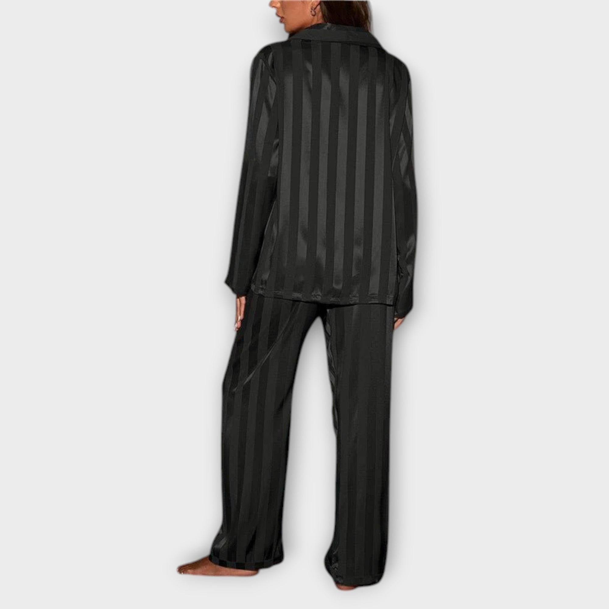 Bella™ Stribet Satin Pyjamasæt