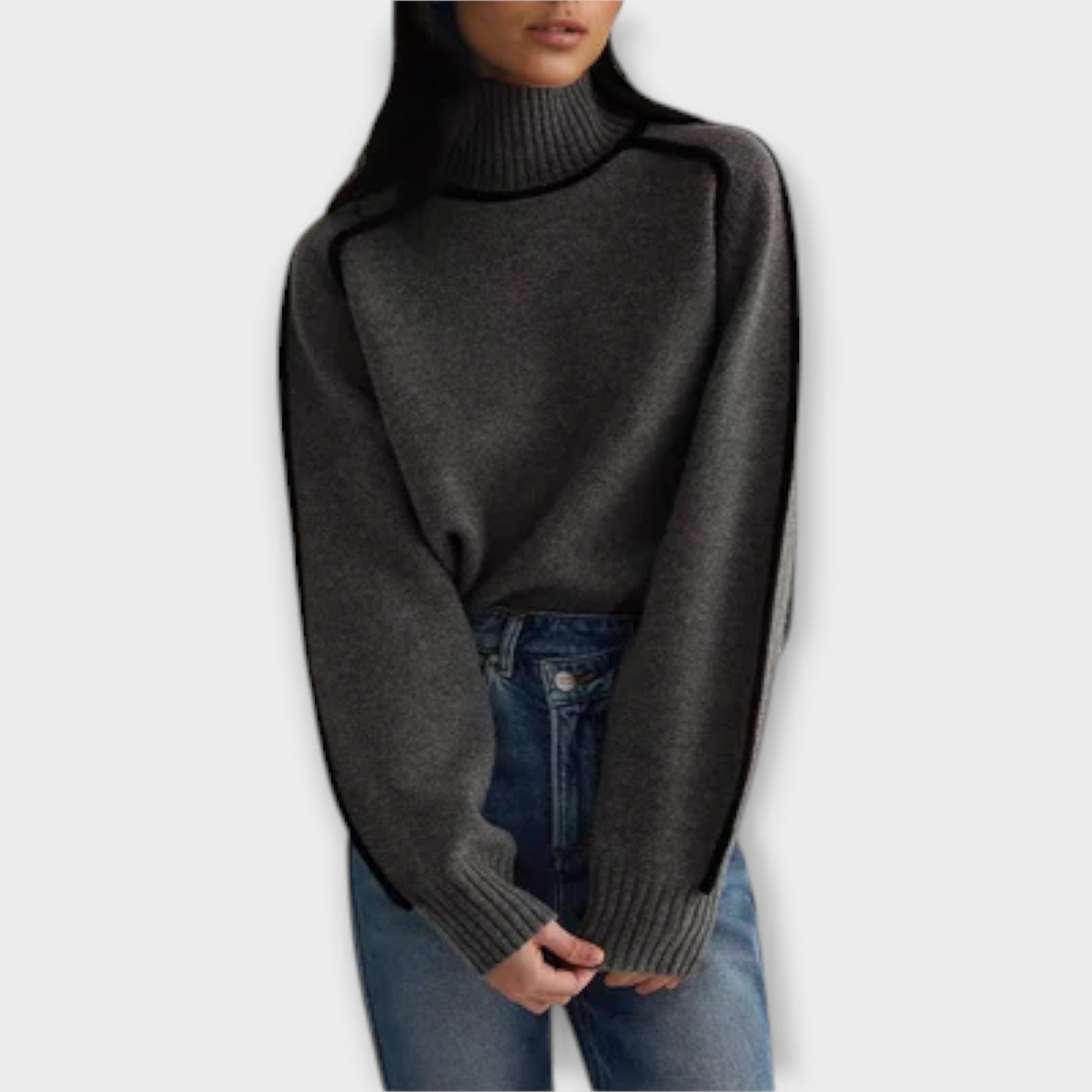 Emilie - Blød og elegant højhalset sweater