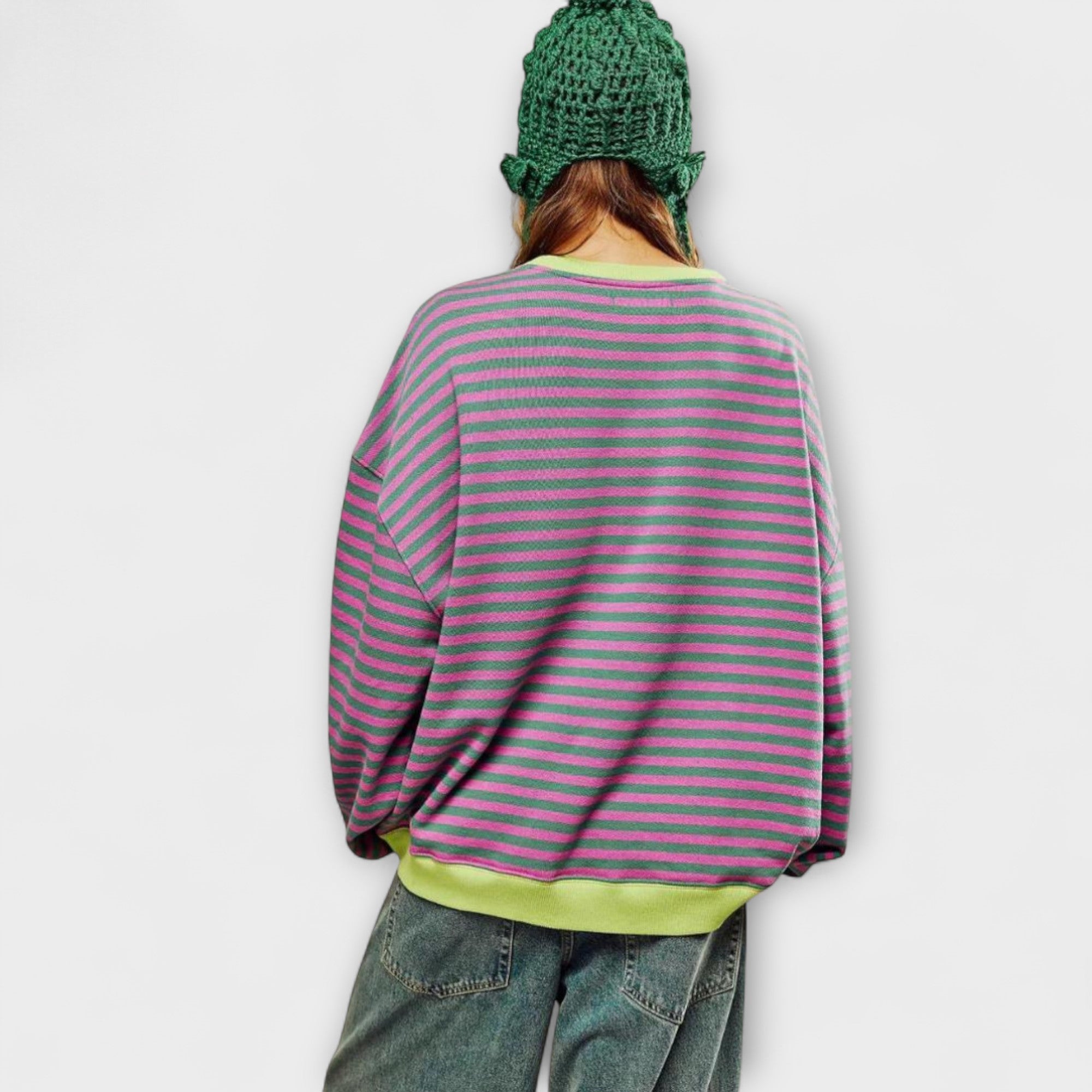 Mary - Oversize Stribet Pullover