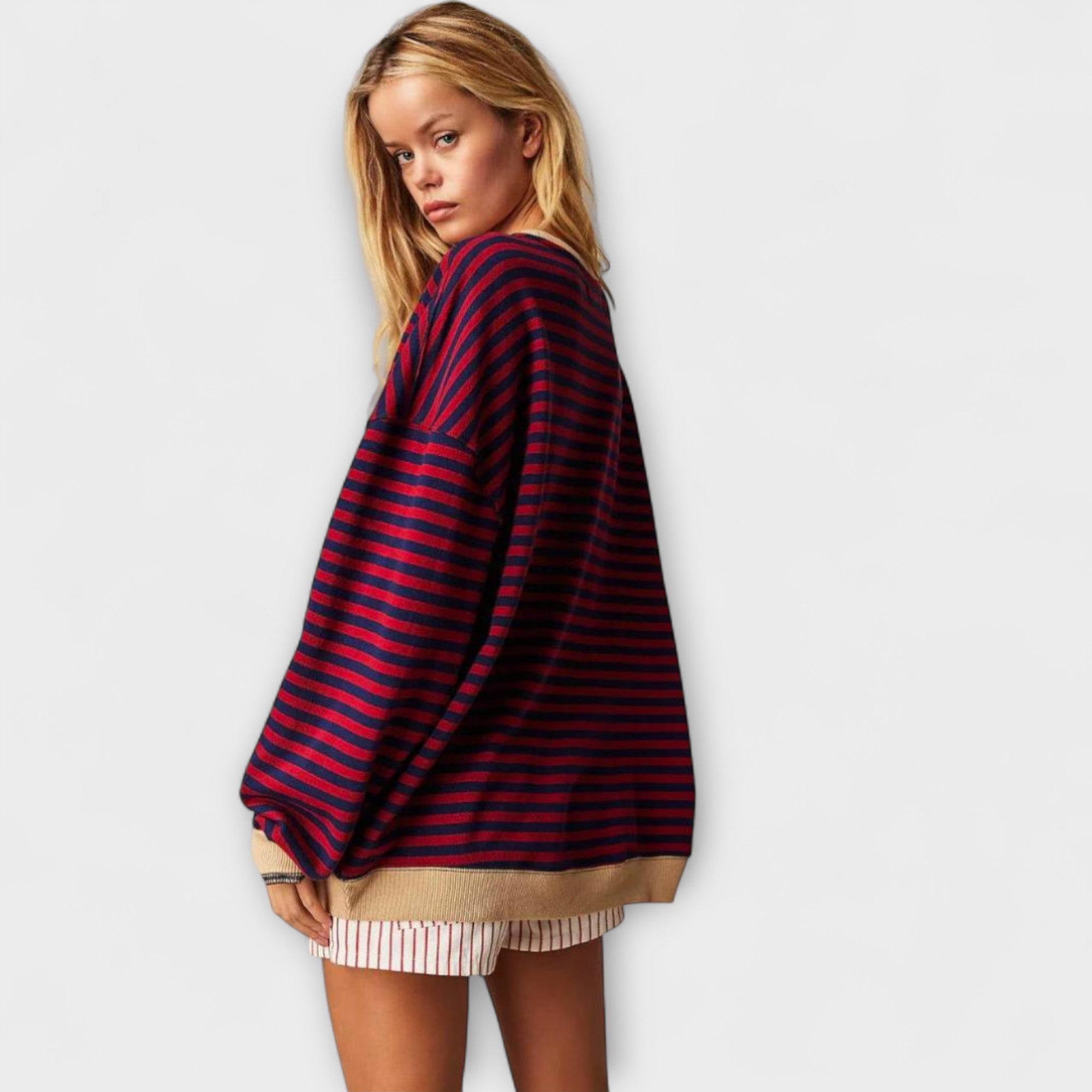 Mary - Oversize Stribet Pullover