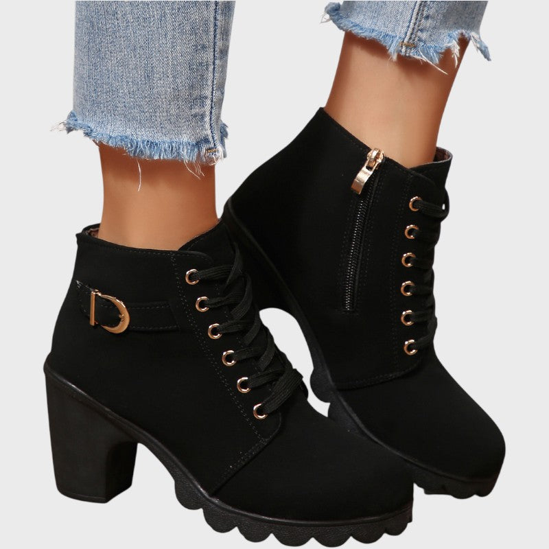 Mira – Dame Støvler med Kraftig Hæl