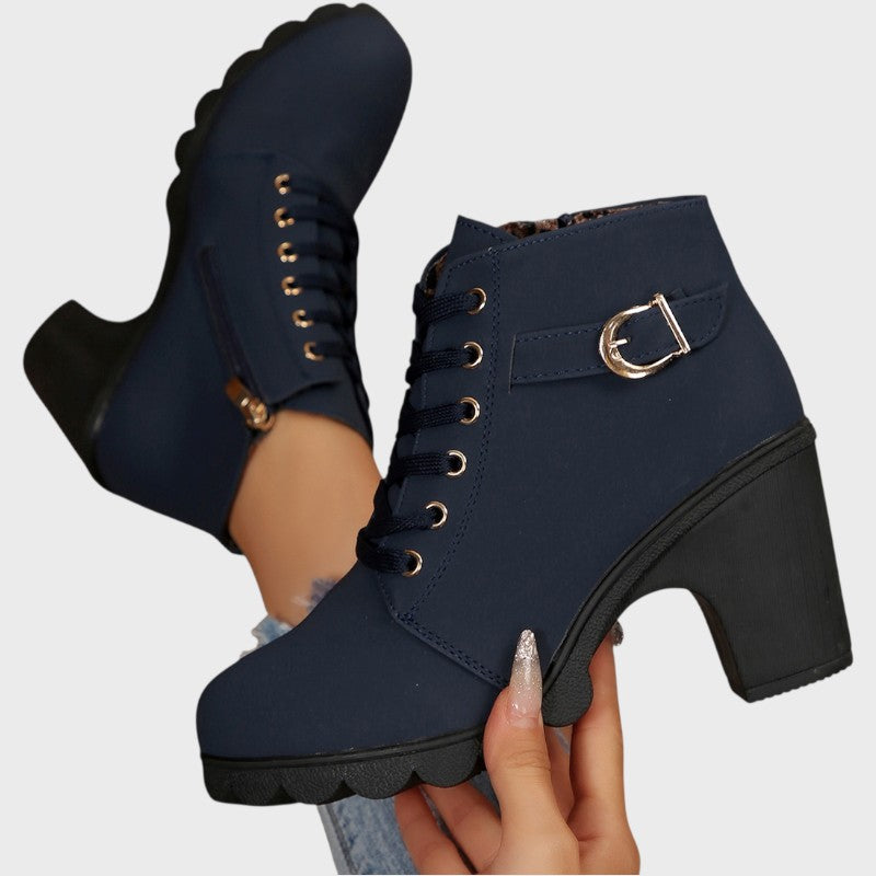 Mira – Dame Støvler med Kraftig Hæl