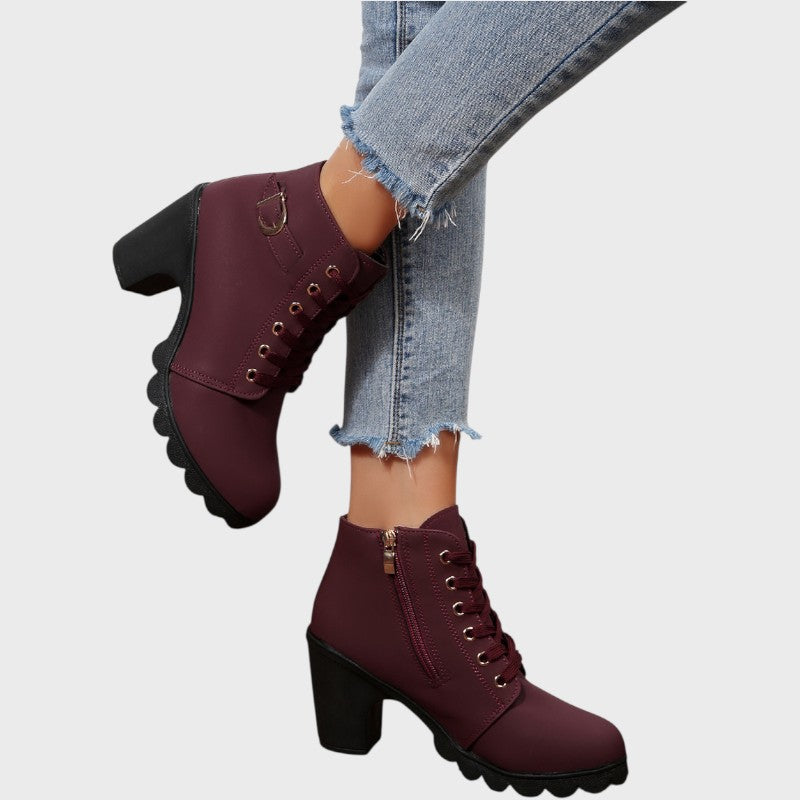 Mira – Dame Støvler med Kraftig Hæl